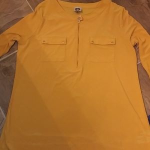 Yellowpeachy anne klein top brand new